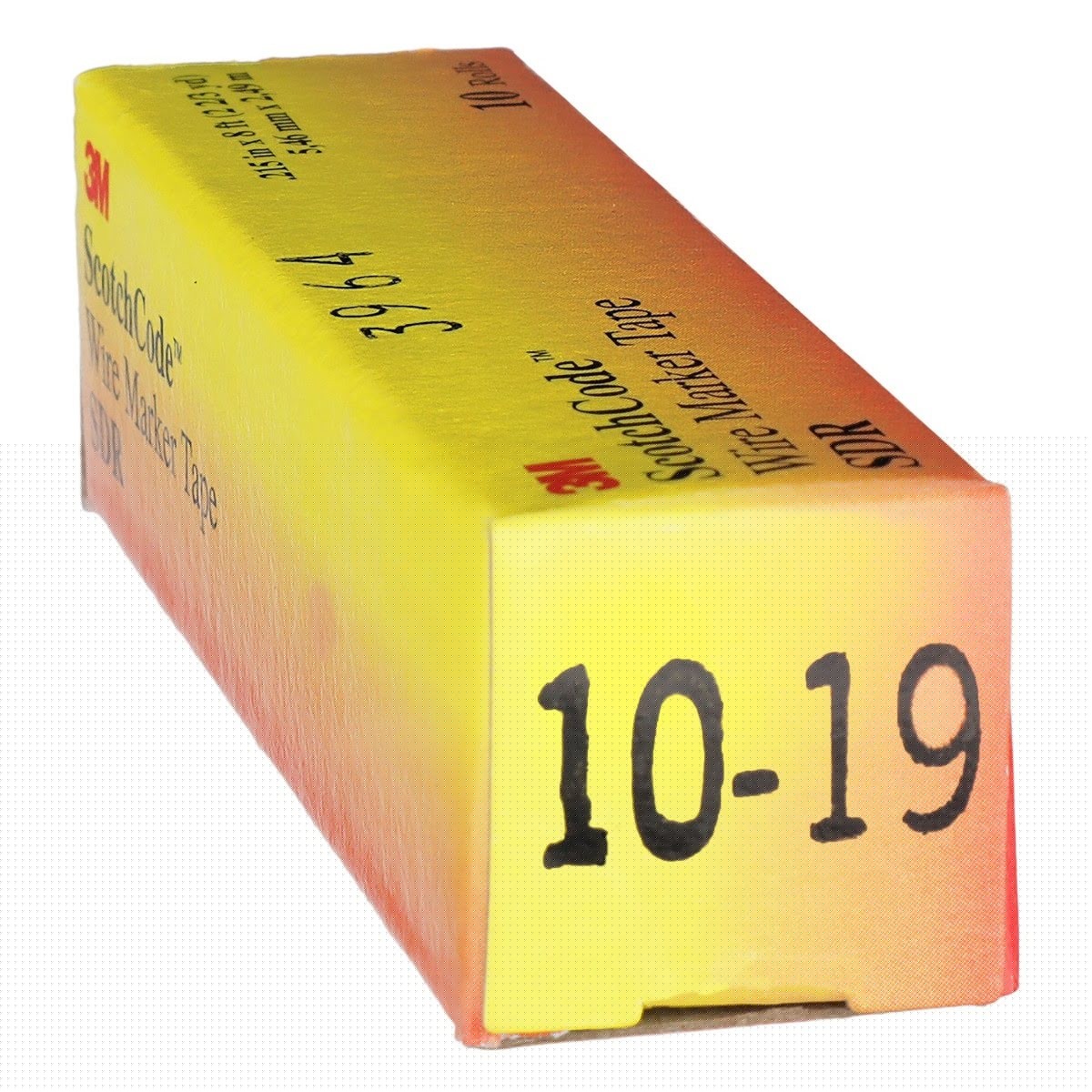 3M SDR-10-19 Wire Marker Tape Refill Roll, Pre-printed 10-19, White (7000031761) (10 Pack) - 5