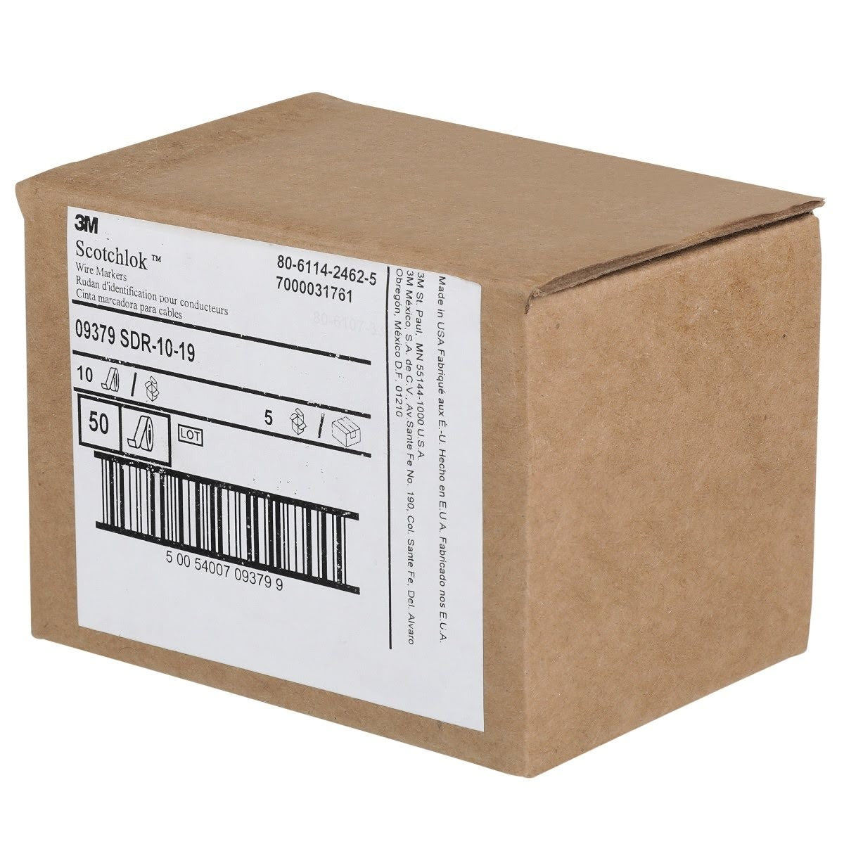 3M SDR-10-19 Wire Marker Tape Refill Roll, Pre-printed 10-19, White (7000031761) (10 Pack) - 6