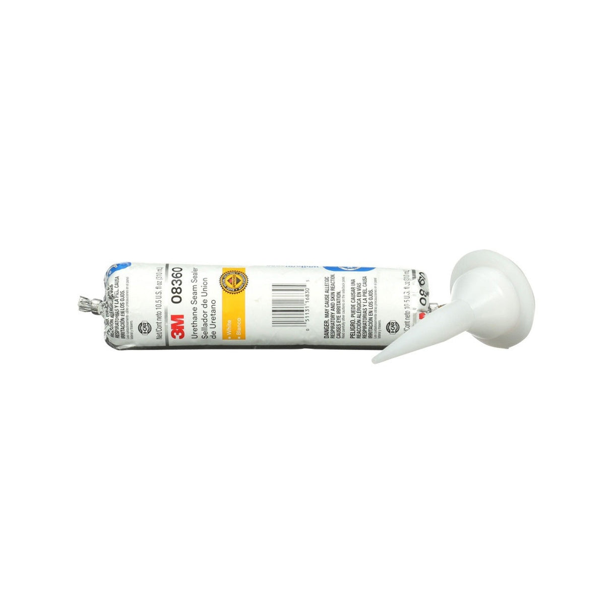 3M 08360 Urethane Seam Sealer, White, High Solids, Permanently Flexible, Moisture-Curing, 310 mL/10.5 fl oz Foil Pack (7000036353) (6 Pack) - 2