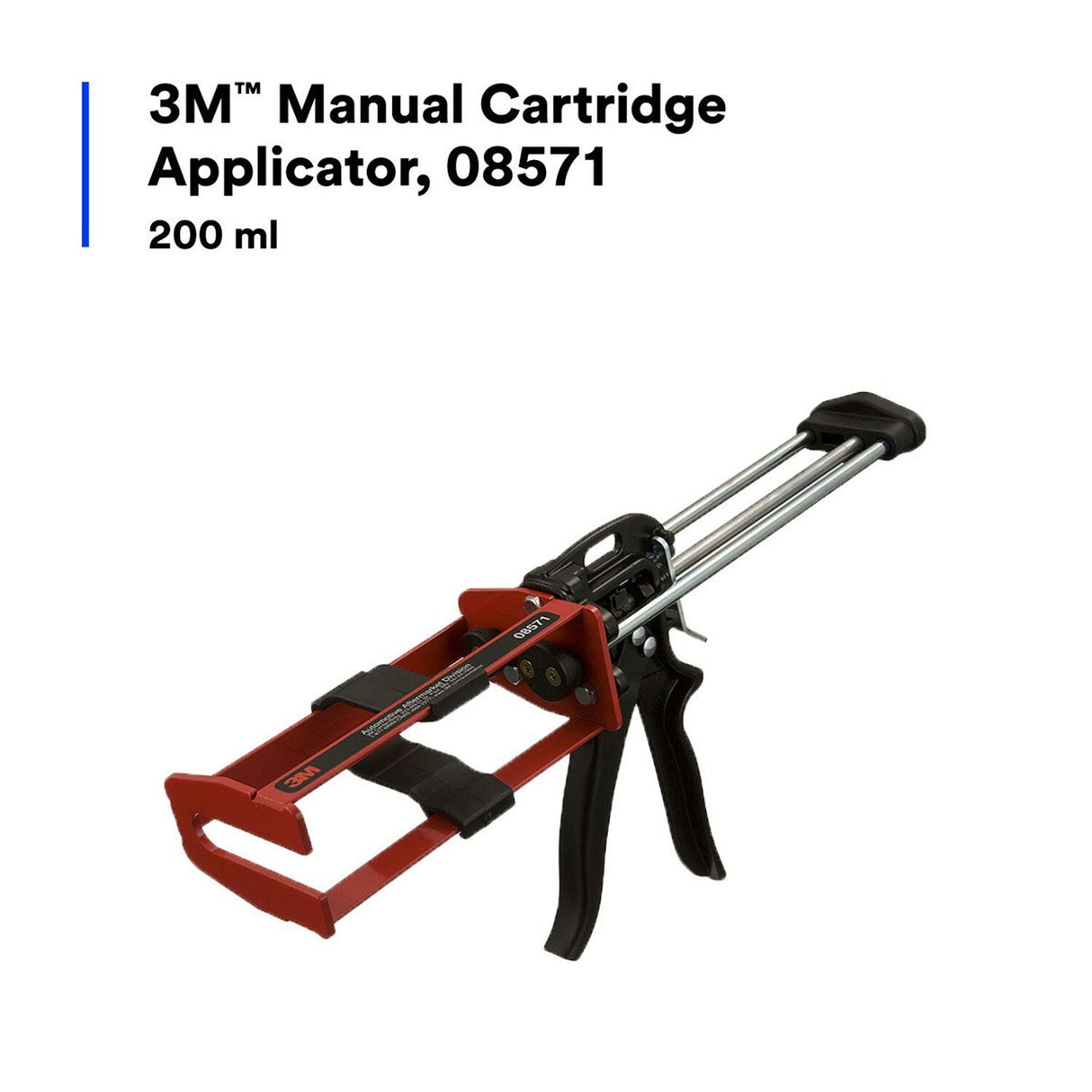 3M 08571 8571 Performance Manual Applicator for Cartridges, 200 mL, Black (7000042708) - 3