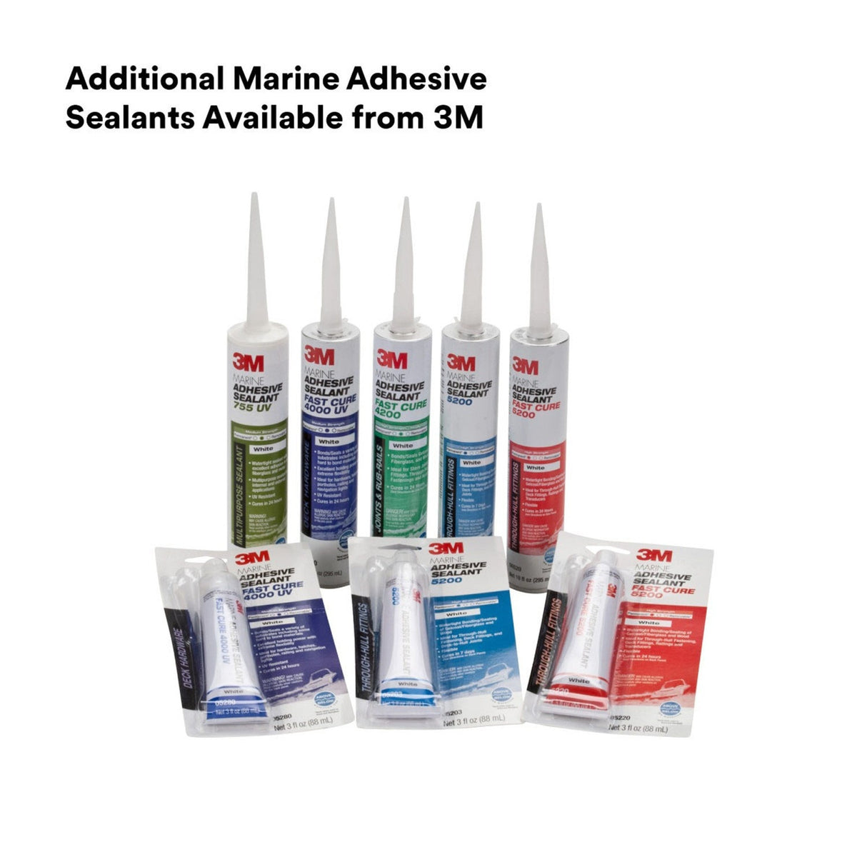 3M 5200 Marine Adhesive Sealant, Black, 10 fl oz Cartridge (06504) (7000042727) (12 Pack) - 9
