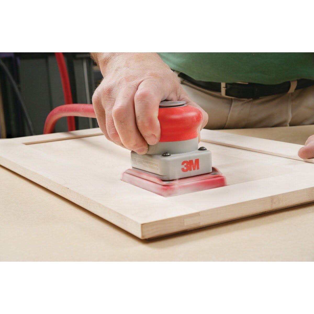 3M 20331 Non-Vacuum Orbital Sander, 3 in x 4 in, 1/8 in Orbit, 10,000 Max OPM (7000045002) - 2