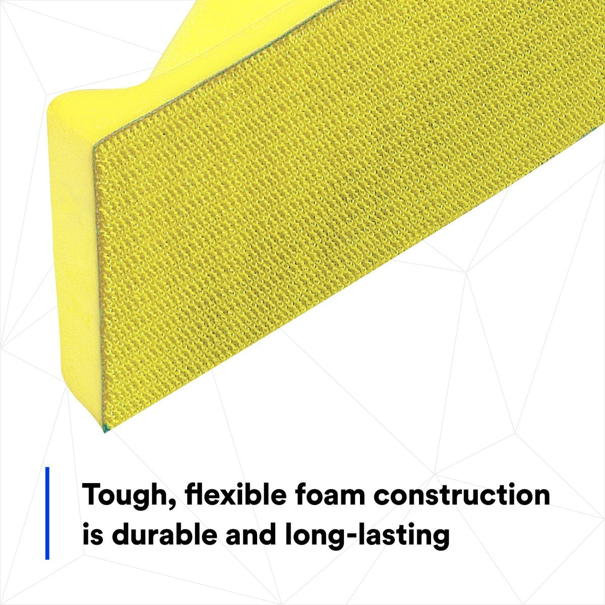 3M Hookit Soft Hand Block, Flexible Molded Foam, Yellow, 2-3/4 in x 5 in (05742) (7000045436) (10 Pack) - 3