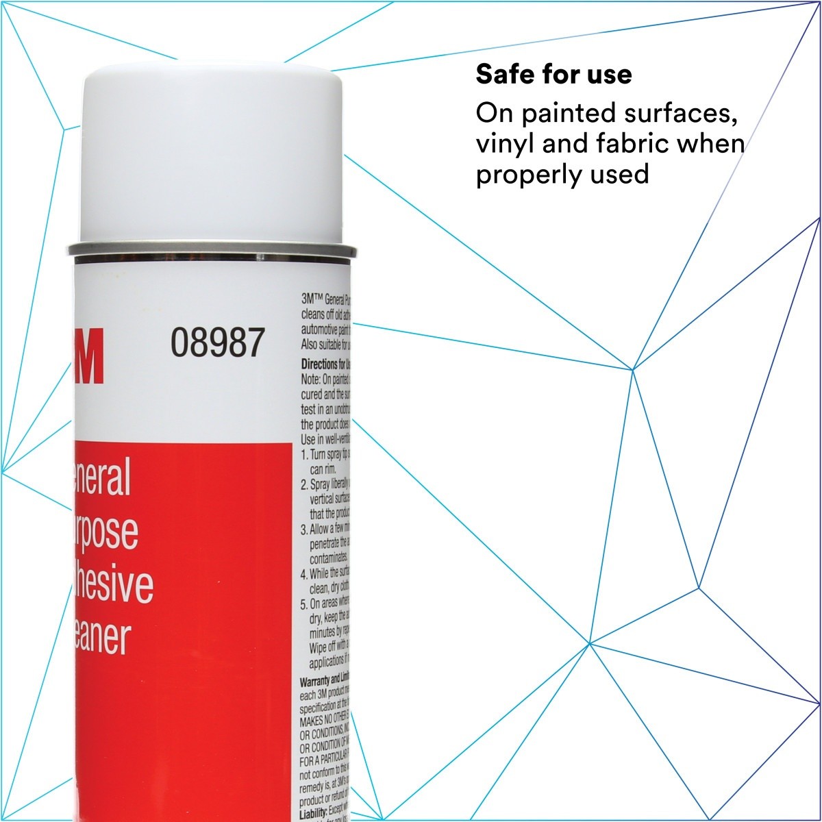 3M 08987 General Purpose Adhesive Cleaner, Aerosol Can, Transparent Liquid, 15 fl oz (7000045467) (12 Pack) - 8
