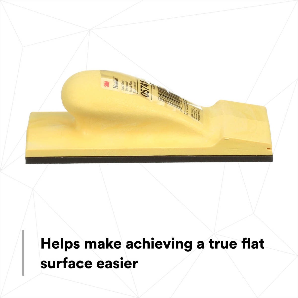3M Hookit Hand Block, Flat Sanding, Fast Change Out, Yellow, 2-3/4 in x 7-3/4 in (05741) (7000045716) (10 Pack) - 7