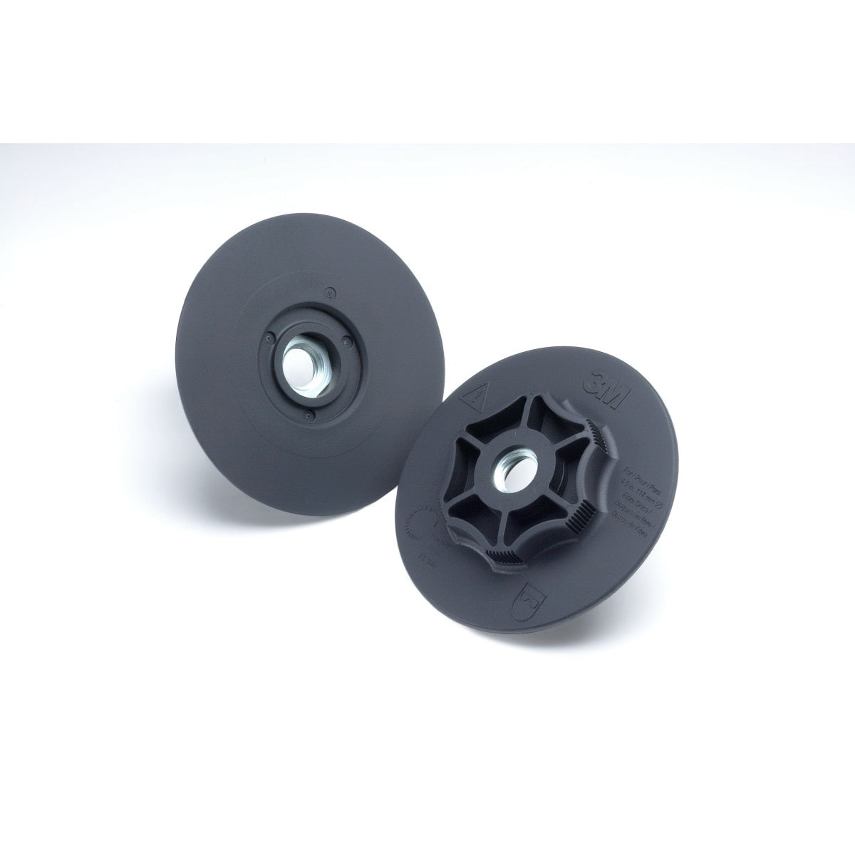 3M 02140 Fibre Disc Backup Pad for Right Angle Grinders, TN Quick Change, Threaded 5/8-11 Internal, Black, 4-1/2 in (56573) (7000045746) (5 Pack)