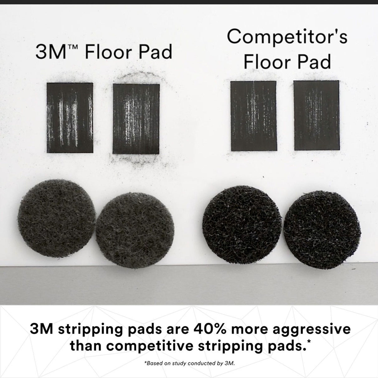 3M 7200 Black Stripper Pad, 17 in, Center Hole, Coarse, Low Speed 175-600 RPM (7000045882) (5 Pack) - 3