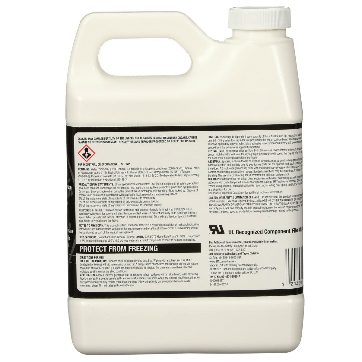 3M 30NF Contact Adhesive, Neutral, Water-Based, 1 Quart Can (21180) (7000046567) (12 Pack) - 4