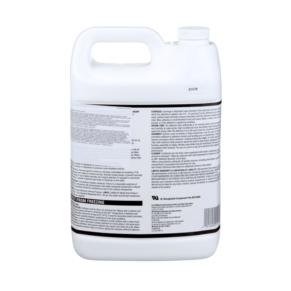 3M 30NF Fastbond Contact Adhesive, Neutral, Water-Based, 1 Gallon (21181) (7000046568) (4 Pack) - 4