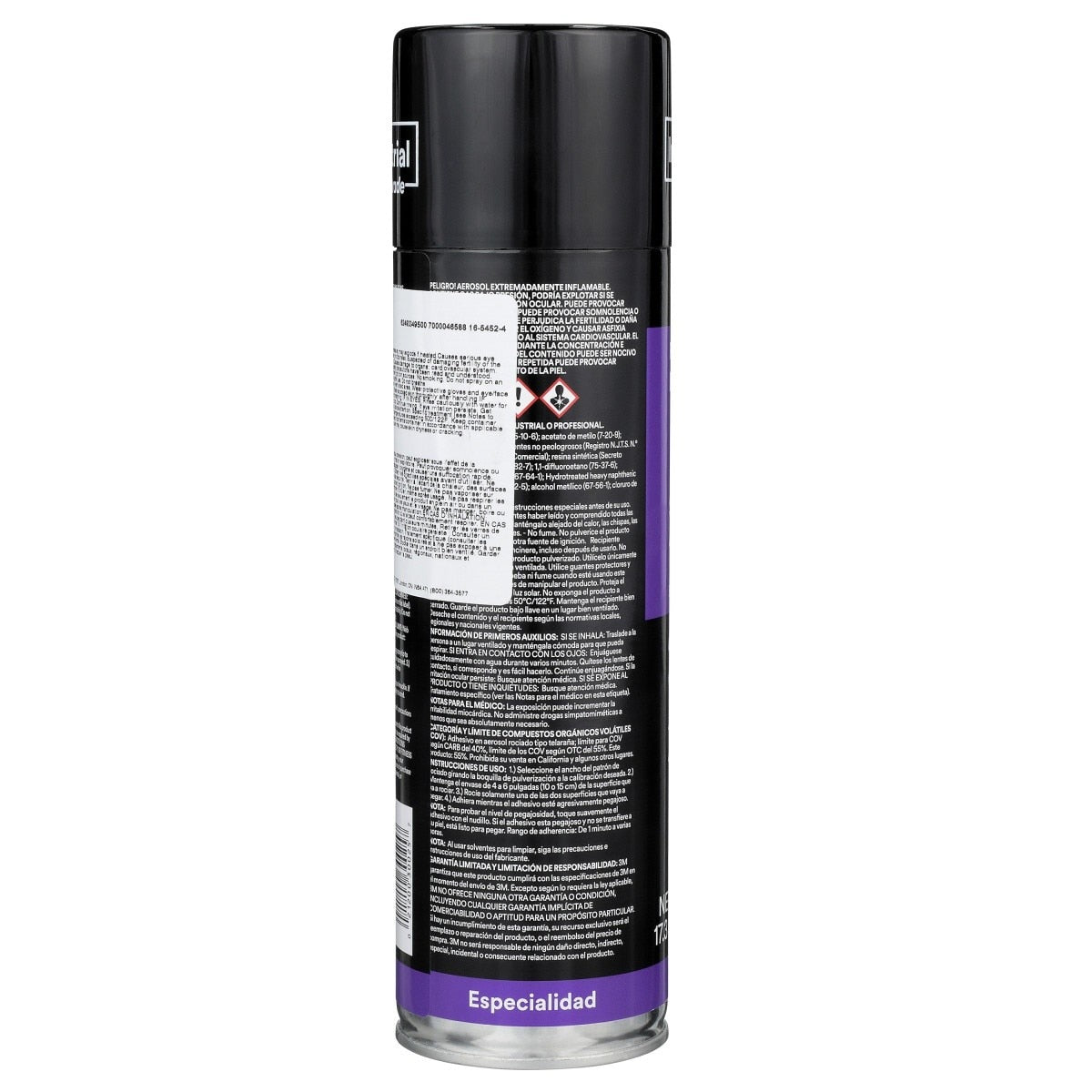 3M 72 Pressure Sensitive Spray Adhesive, Blue, 24 fl oz Can Net Wt 17.3 oz, Aerosol (7000046588) (12 Pack) - 5