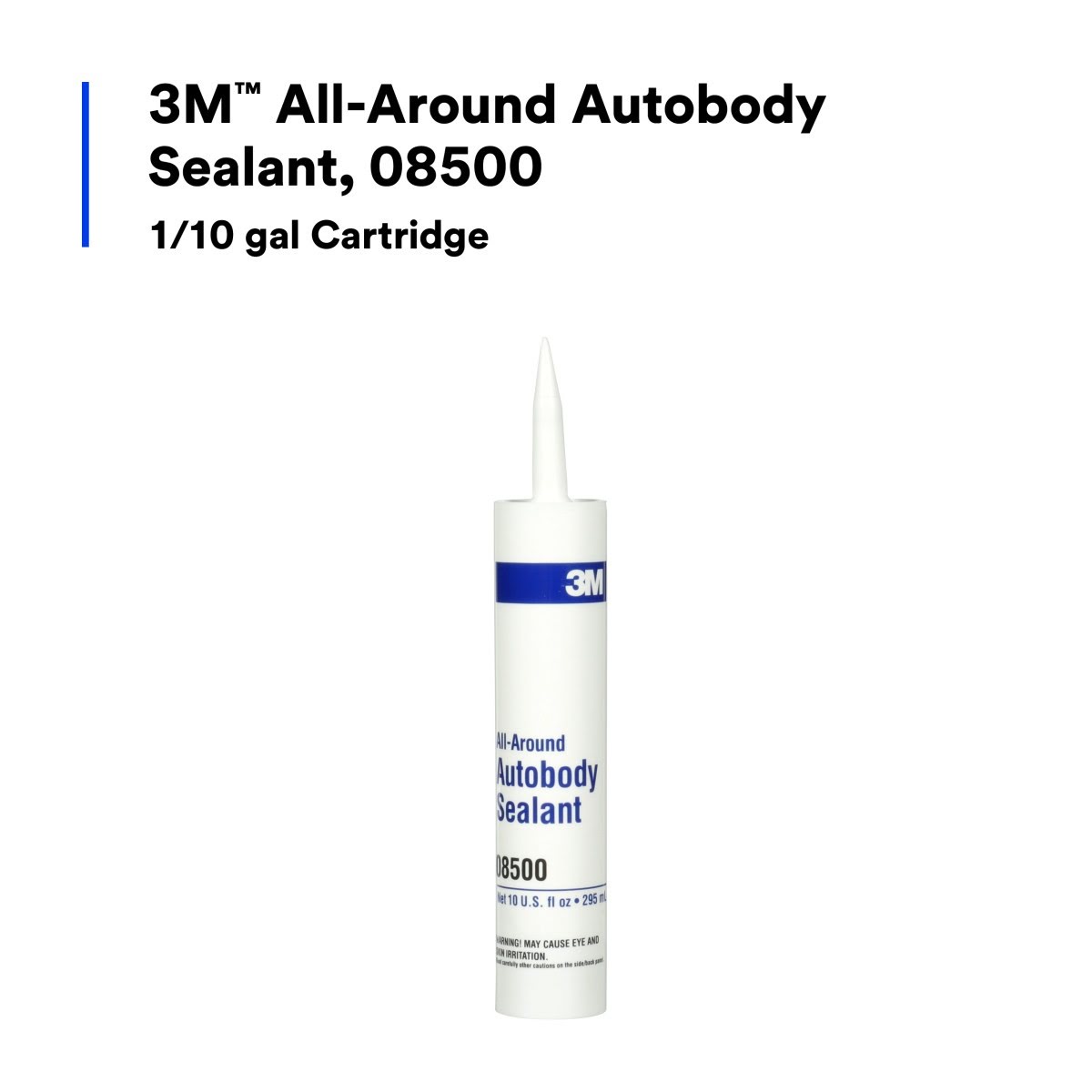 3M 08500 All-Around Autobody Sealant, Medium-Bodied, Water-Based, Quick-Drying, White, 1/10 gal 10 fl oz Cartridge (7000046622) (12 Pack) - 2