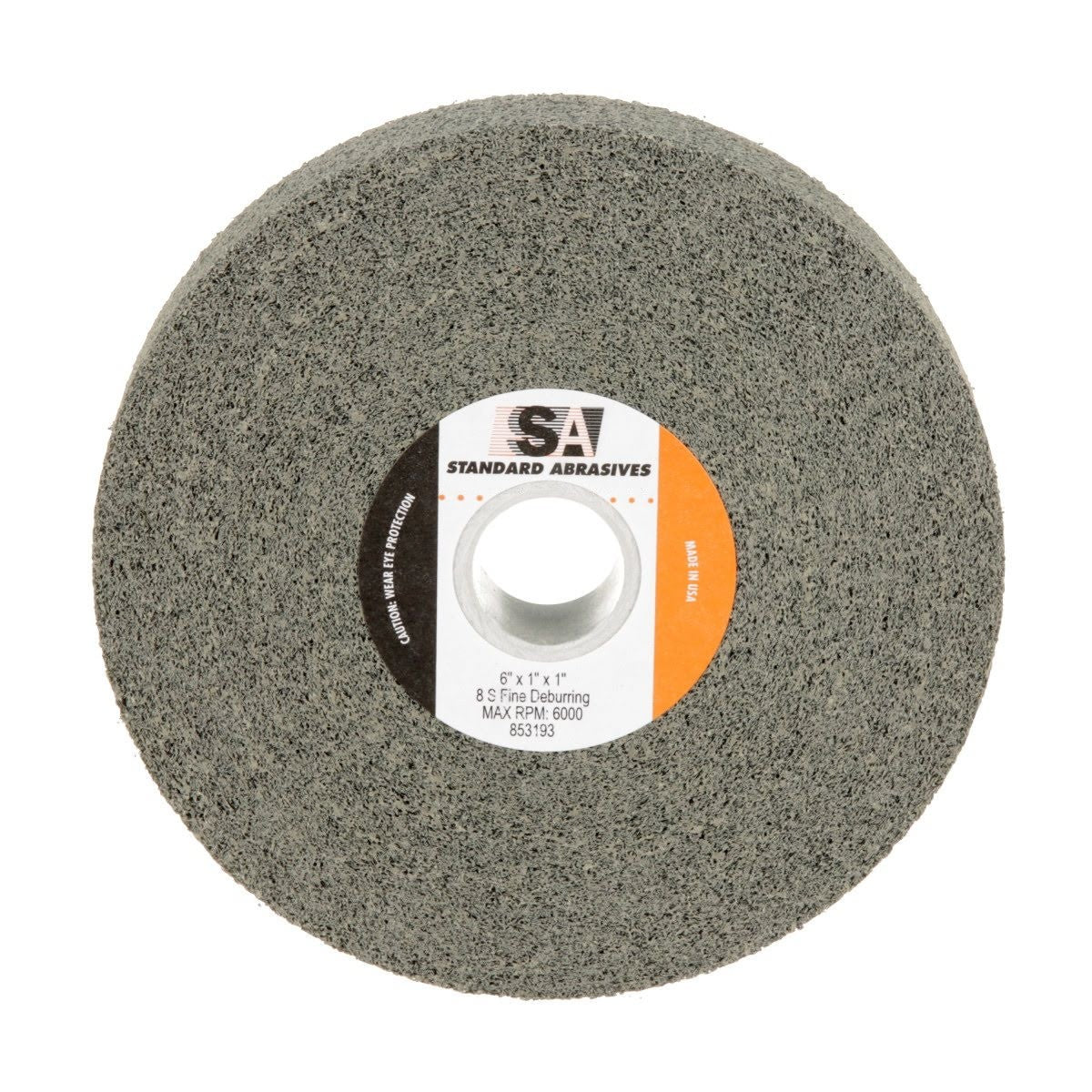 3M 853193 Deburring Wheel, 6 in x 1 in x 1 in, 8S FIN, Fine, Silicon Carbide (7000046730) (3 Pack)
