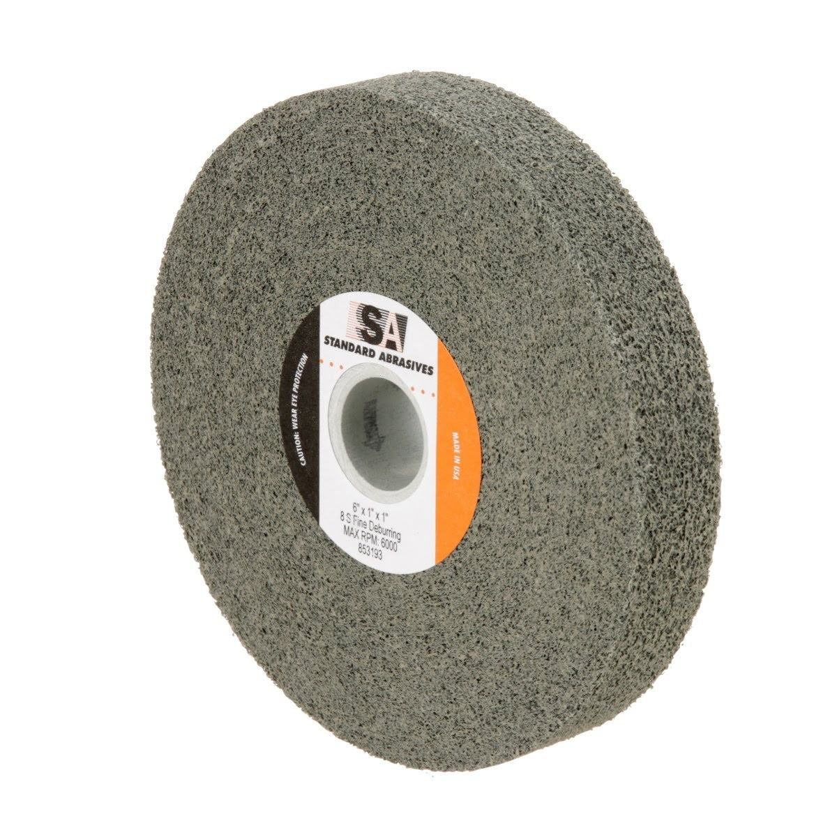 3M 853193 Deburring Wheel, 6 in x 1 in x 1 in, 8S FIN, Fine, Silicon Carbide (7000046730) (3 Pack) - 3