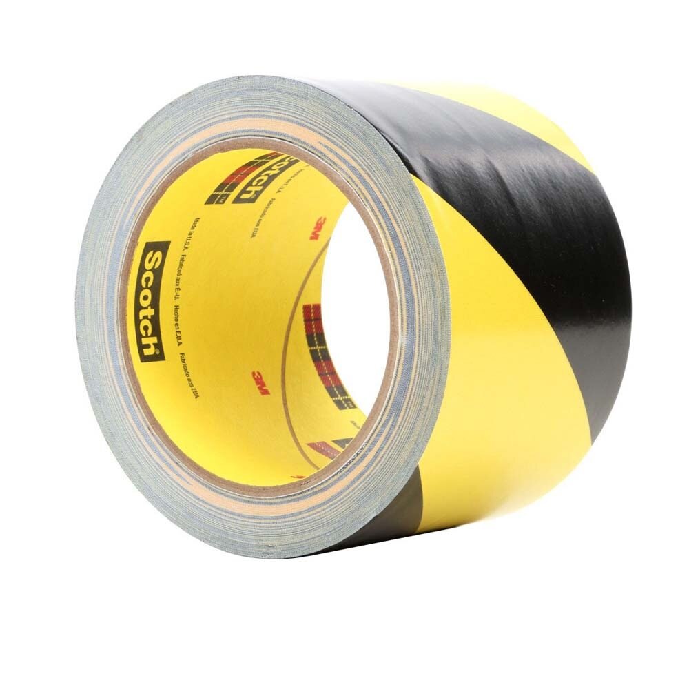 3M 5702 Safety Stripe Vinyl Tape , Black/Yellow, 3 in x 36 yd, 5.4 mil (7000048386) (12 Pack) - 2