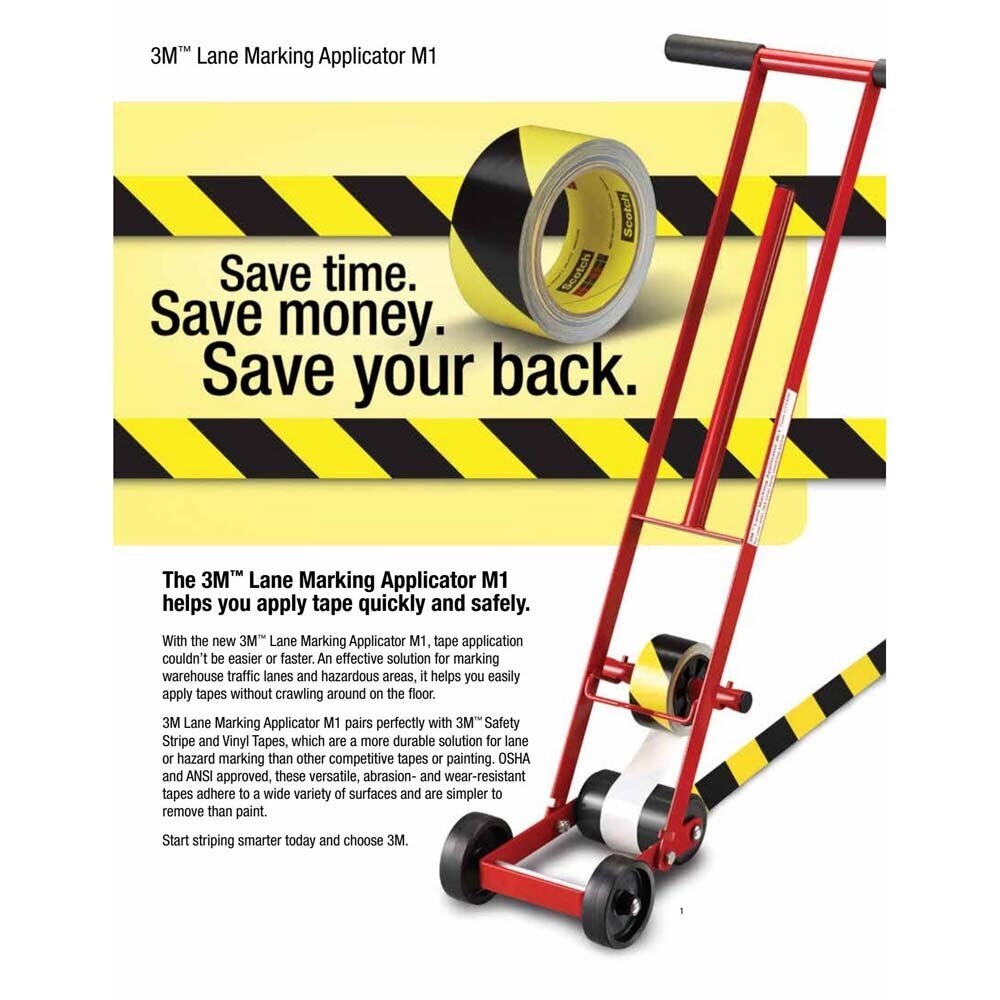 3M 7000048386 Safety Stripe Vinyl Tape 5702, Black/Yellow, 3 in x 36 yd, 5.4 mil (12 Pack) - 7