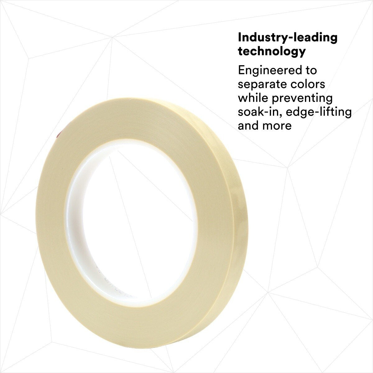 3M Scotch Fine Line Premium Masking Tape, Sand, 1/2 in x 60 yd, Polypropylene Roll (218) (7000048458) (12 Pack) - 8