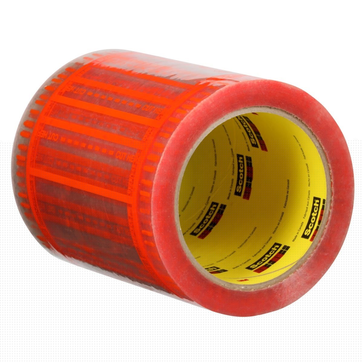 3M 824 Scotch Pouch Tape Roll, Pressure Sensitive, 2.5 mil, Orange and Transparent, 5 in x 6 in (7000048603) (12 Pack) - 3