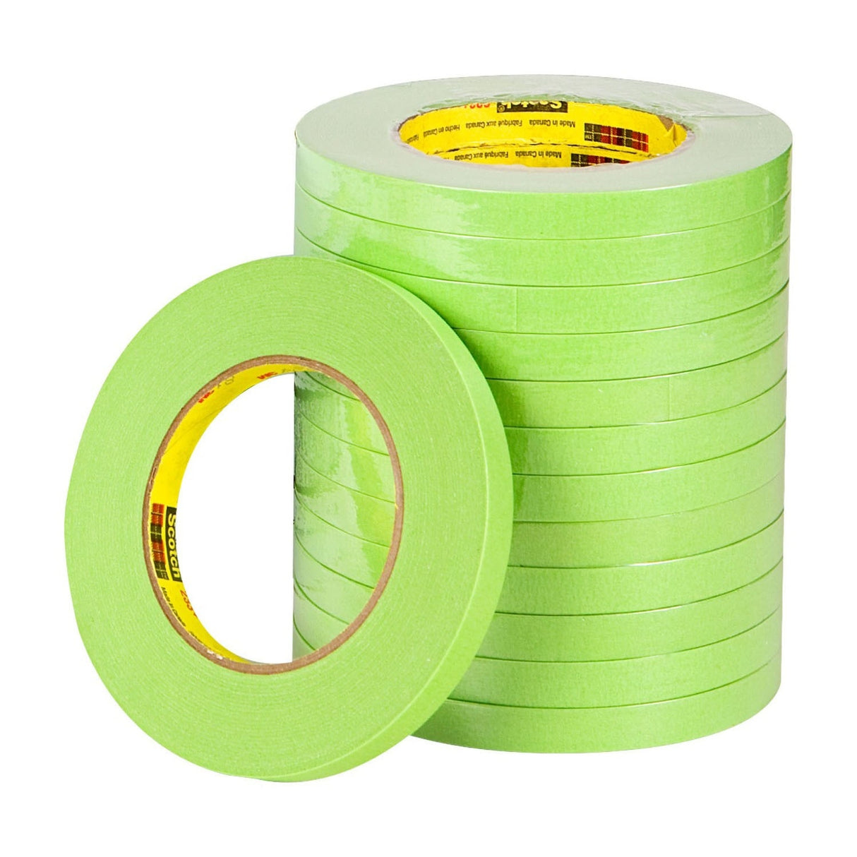 3M 233+ 26332 Scotch Performance Green Masking Tape, 12 mm x 55 m (7000048803) (48 Pack) - 2