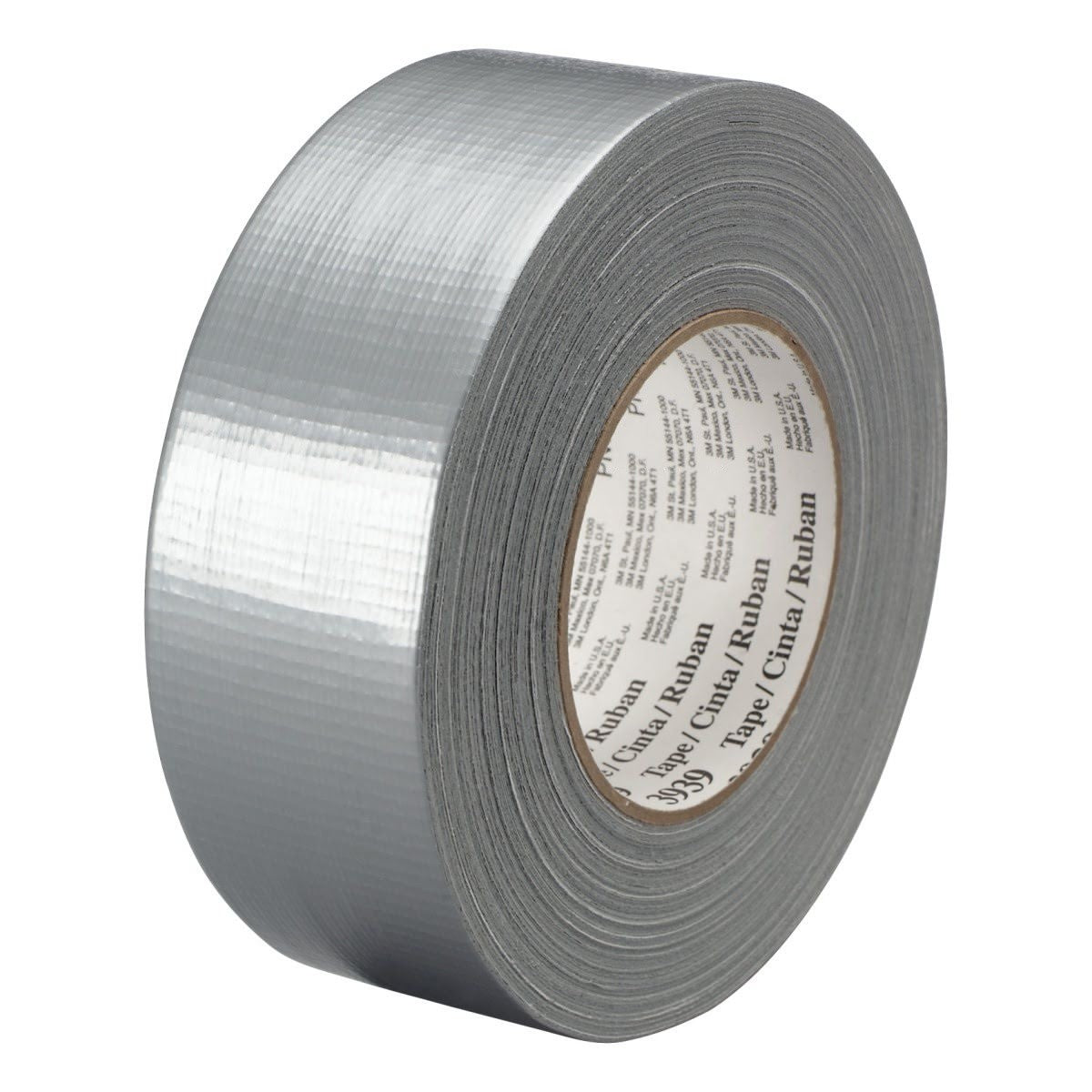 3M 3939 Heavy Duty Duct Tape, Silver, 2-7/8 in x 60 yd, 9.0 mil, Water Resistant (7000048815) (12 Pack) - 2