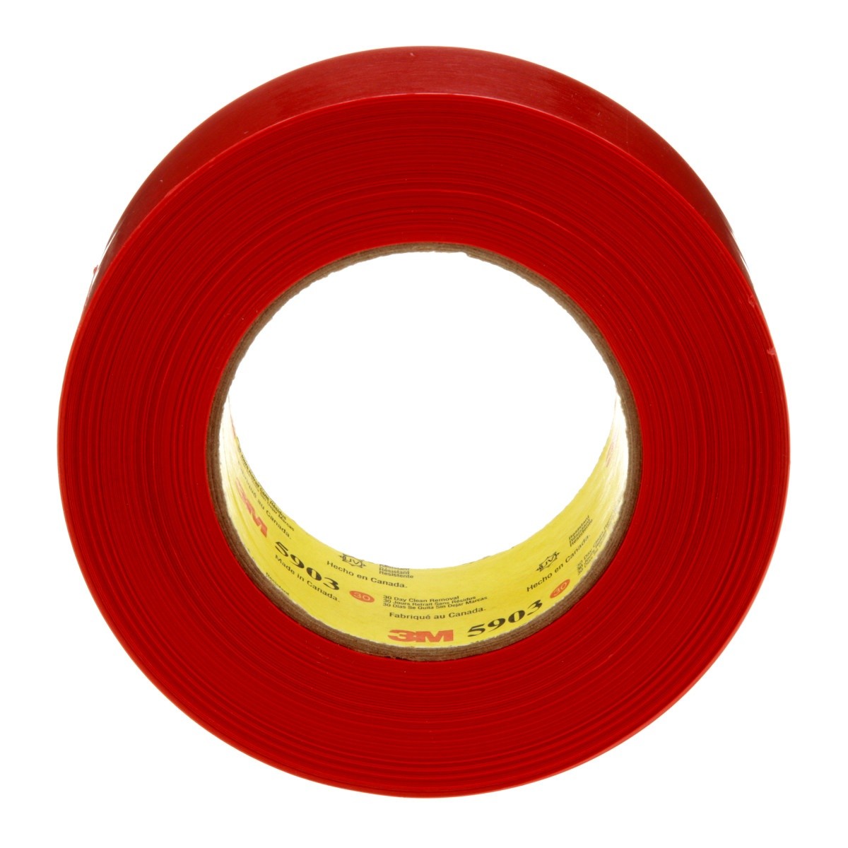 3M 5903 Outdoor Masking Poly Tape, Red, 1.88 in x 60 yd, 7.5 mil (7000049309) (24 Pack) - 4