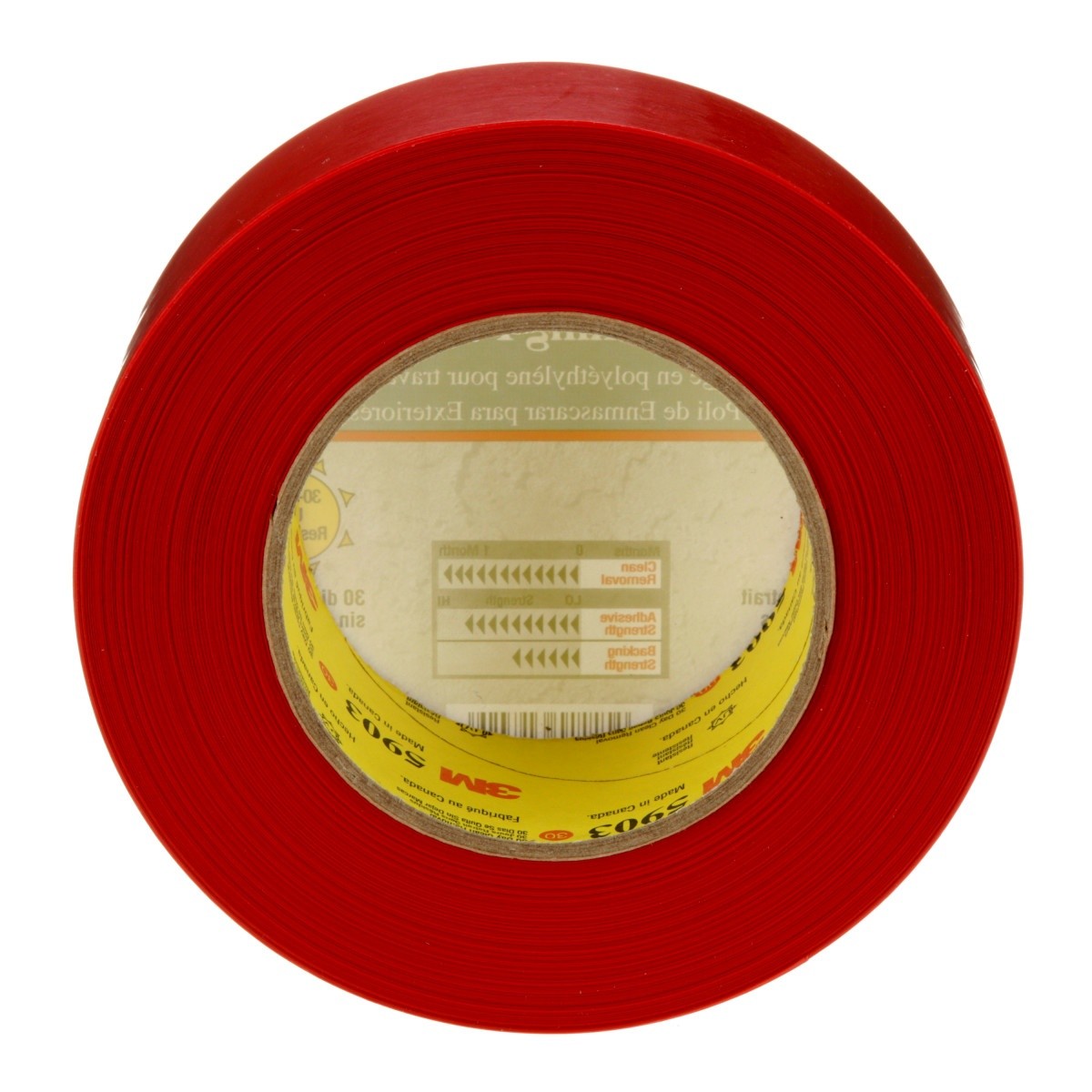 3M 5903 Outdoor Masking Poly Tape, Red, 1.88 in x 60 yd, 7.5 mil (7000049309) (24 Pack) - 5