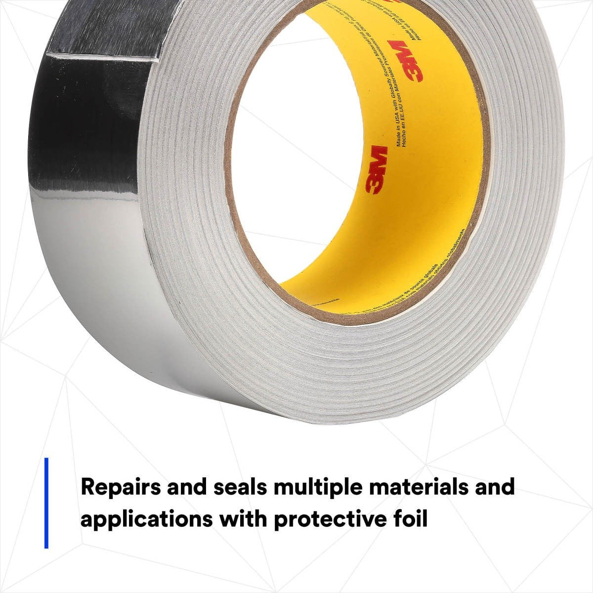 3M 3380 Aluminum Foil Tape, Silver, 48 mm x 45 m, 3.25 mil (7000049613) (24 Pack) - 4