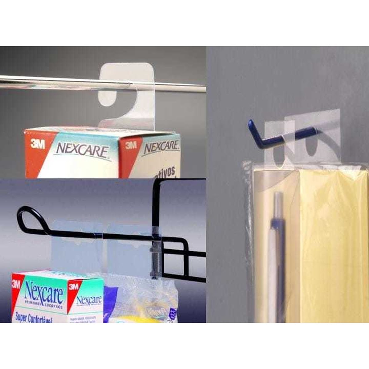 3M 1074 Hang Tab, Clear, 1 in x 2 in, Round Hole (62225) (7000051823) (10 Pack) - 5