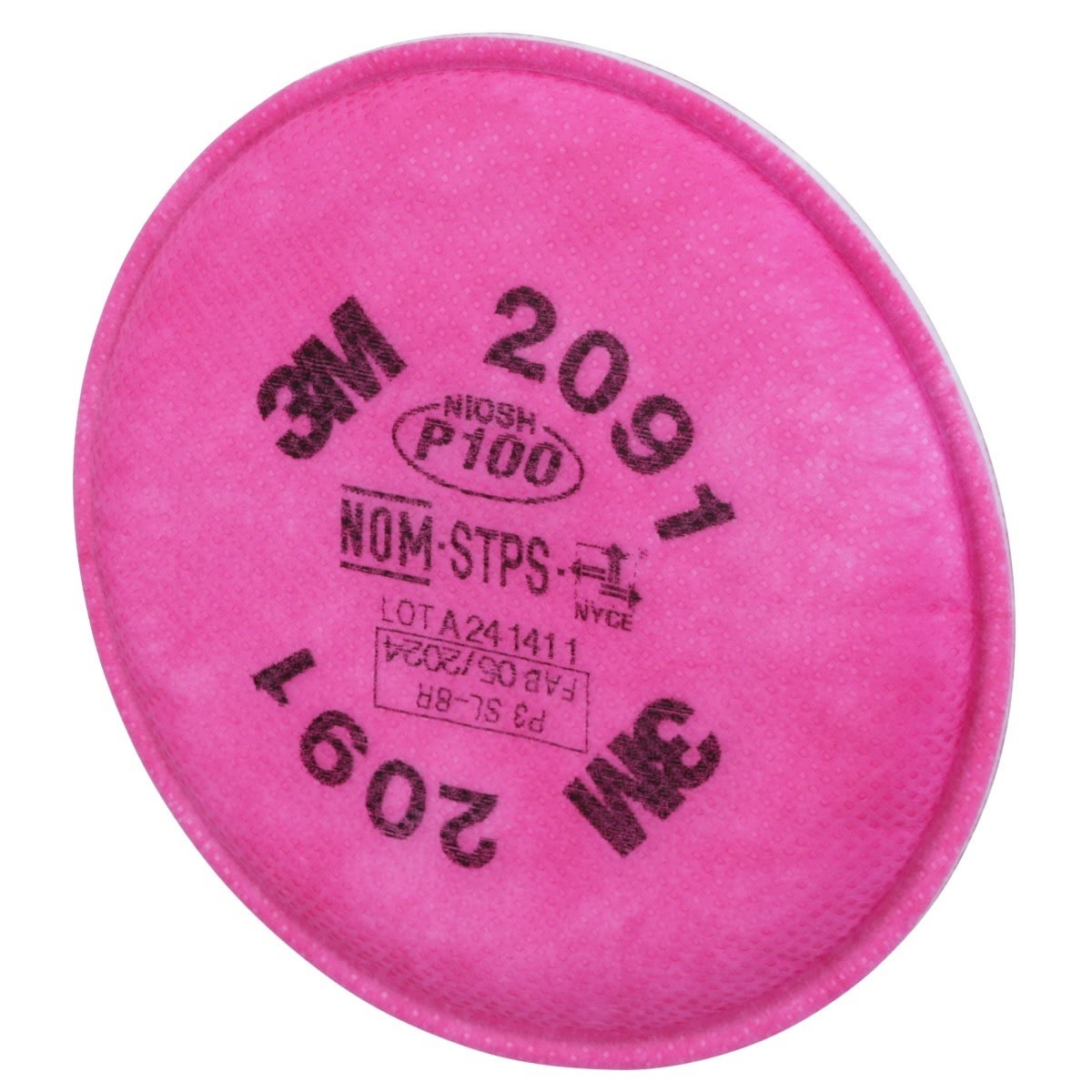 3M 2091 2091/07000 Particulate Filter P100 Bayonet, Magenta (7000051991) (2 Pack) - 5