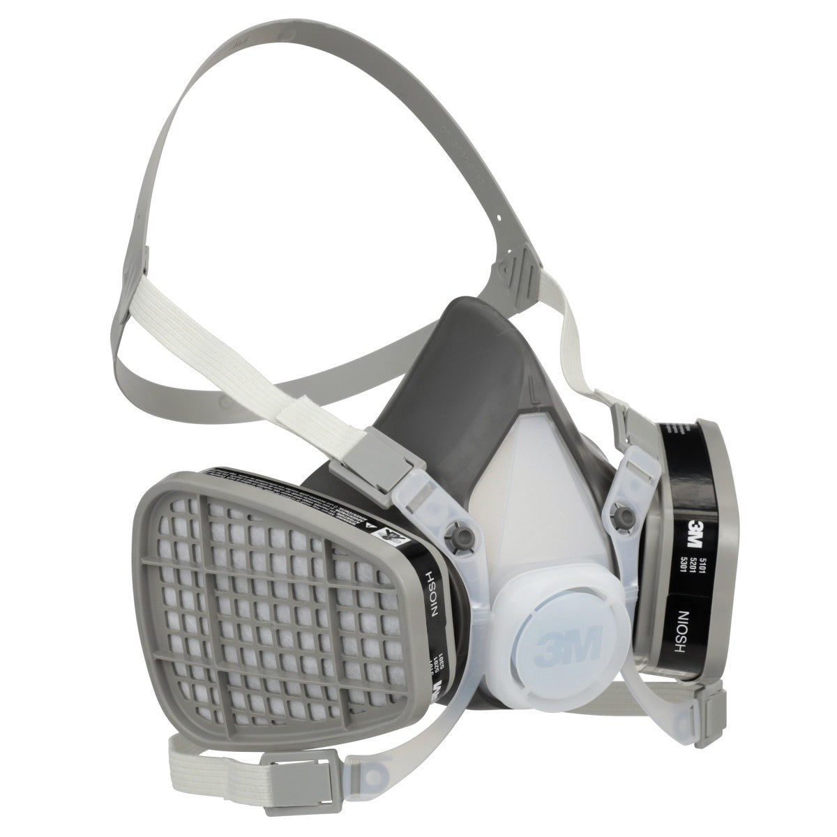 3M 7193 53P71 Half Facepiece Disposable Respirator Assembly, NIOSH Approved, Organic Vapor P95 OV/P95, Large, Permanently Attached Cartridges (7000052081) (12 Pack) - 5