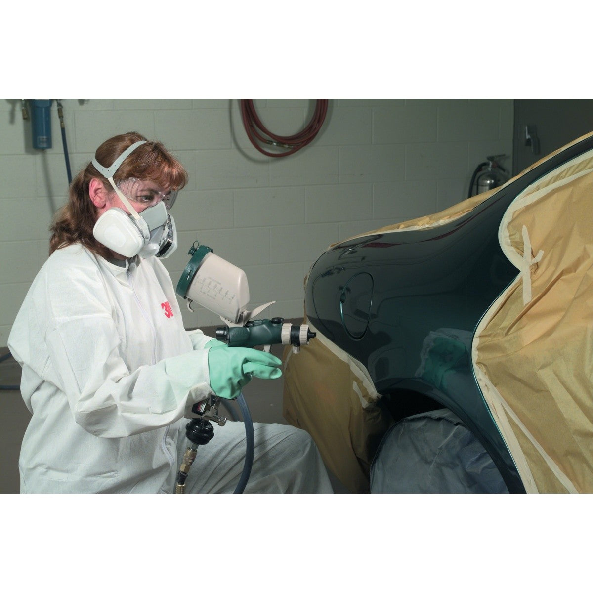 3M 7193 53P71 Half Facepiece Disposable Respirator Assembly, NIOSH Approved, Organic Vapor P95 OV/P95, Large, Permanently Attached Cartridges (7000052081) (12 Pack) - 7