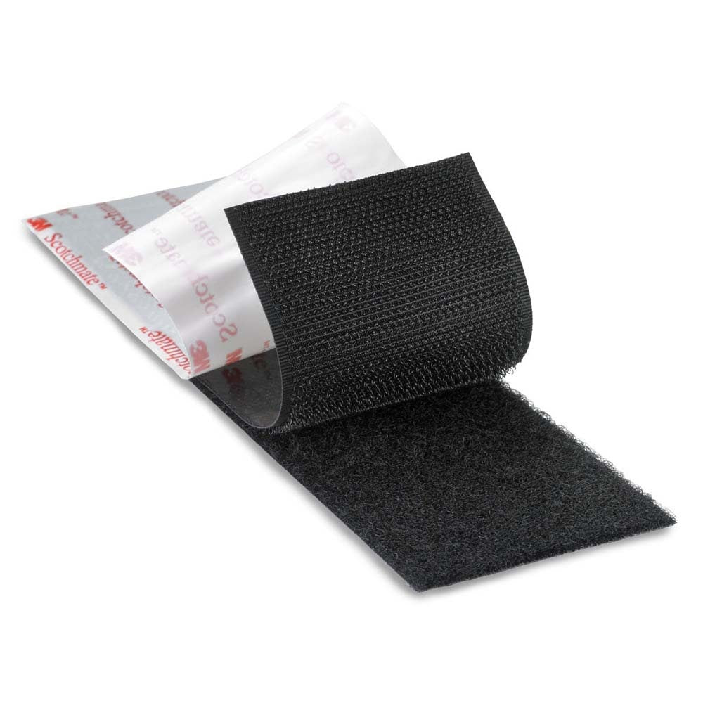 3M SJ3526N Hook Fastener , Black, Rubber Adhesive Backed Reclosable Fastener Tape, 3/4 in x 50 yd (7000052210) (4 Pack) - 2