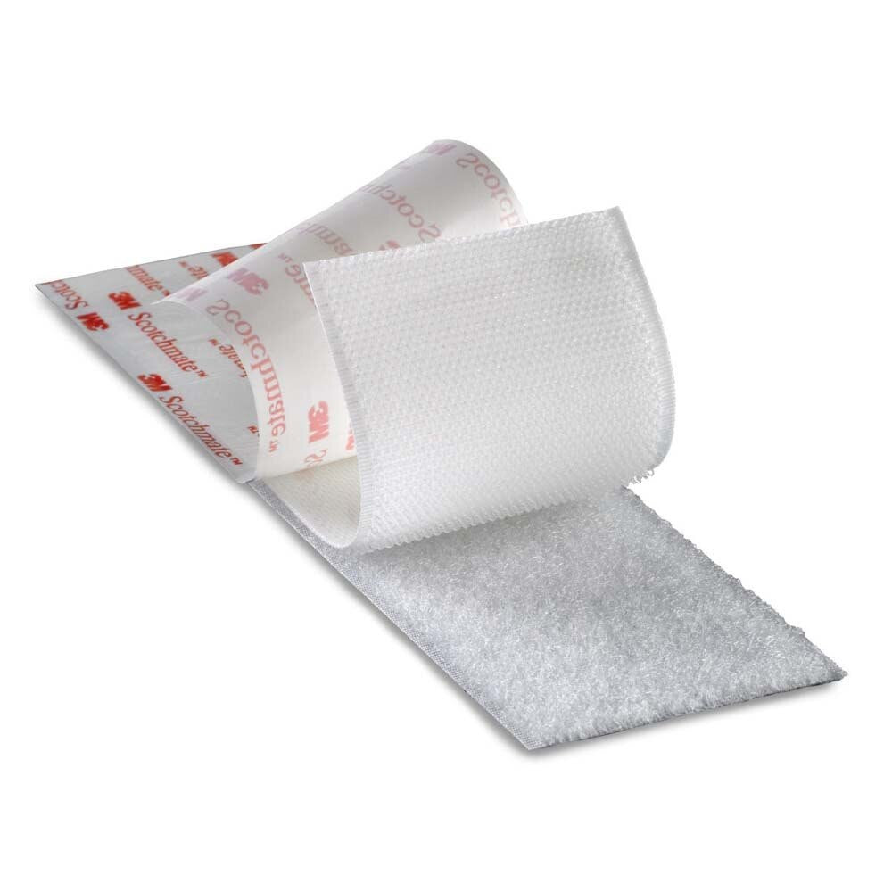 3M 7000052218 Loop Fastener SJ3527N White with Rubber-Based PSA, Woven Nylon Backing, 2 in x 50 yd - 2