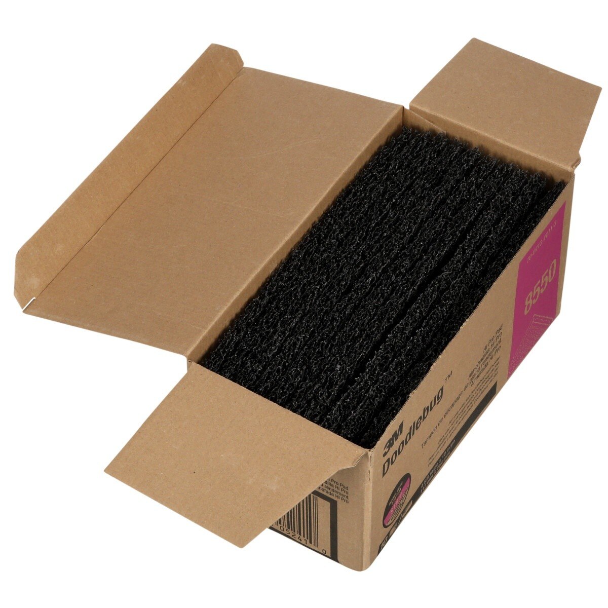 3M 5241 Hi Pro Utility Pad for Stripping, Extra Coarse, Black, 4-5/8 in x 10 in (7000052516) (40 Pack) - 8