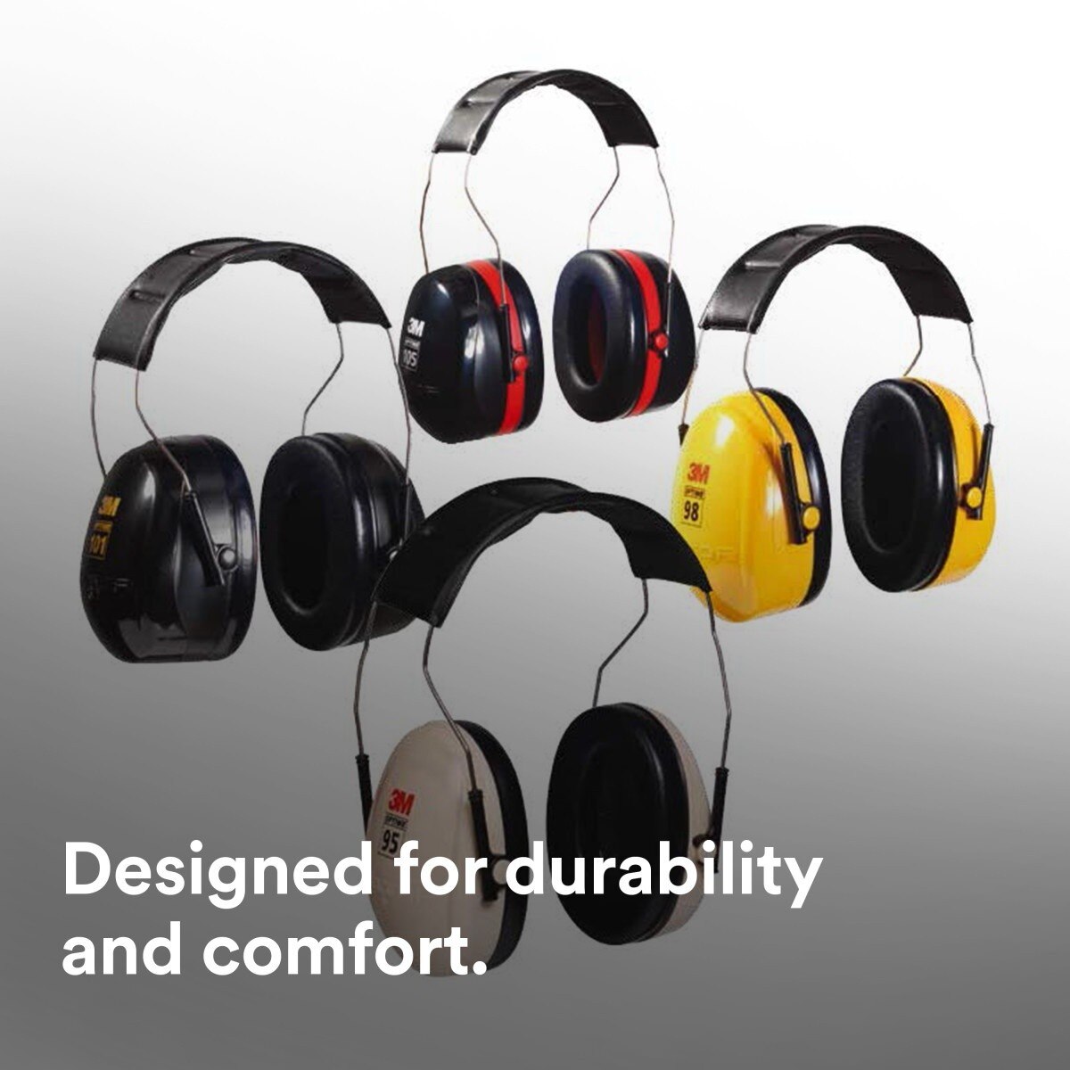 3M H6P3E/V PELTOR Optime 95 Cap-Mount Earmuffs with Universal Hard Hat Attachment, 21 dB NRR (7000052743) - 8
