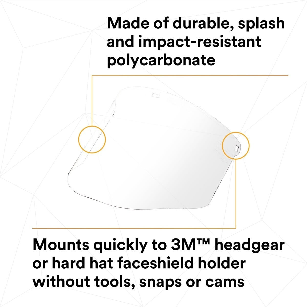 3M 82600-00000 WCP96 Total Performance Polycarbonate Clear Faceshield Window (7000052753) (10 Pack) - 5