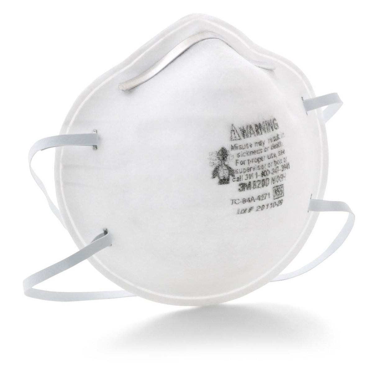 3M 7023 8200 Particulate Respirator N95 Cup Style Disposable White (7000052787) (160 Pack) - 2