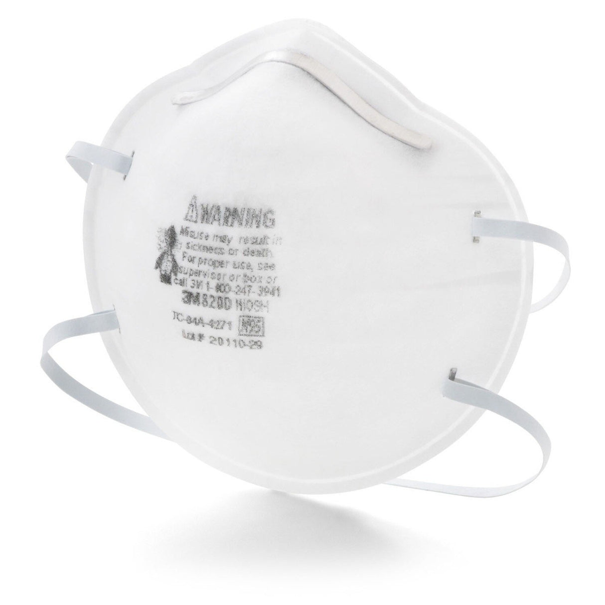 3M 7023 8200 Particulate Respirator N95 Cup Style Disposable White (7000052787) (160 Pack) - 3