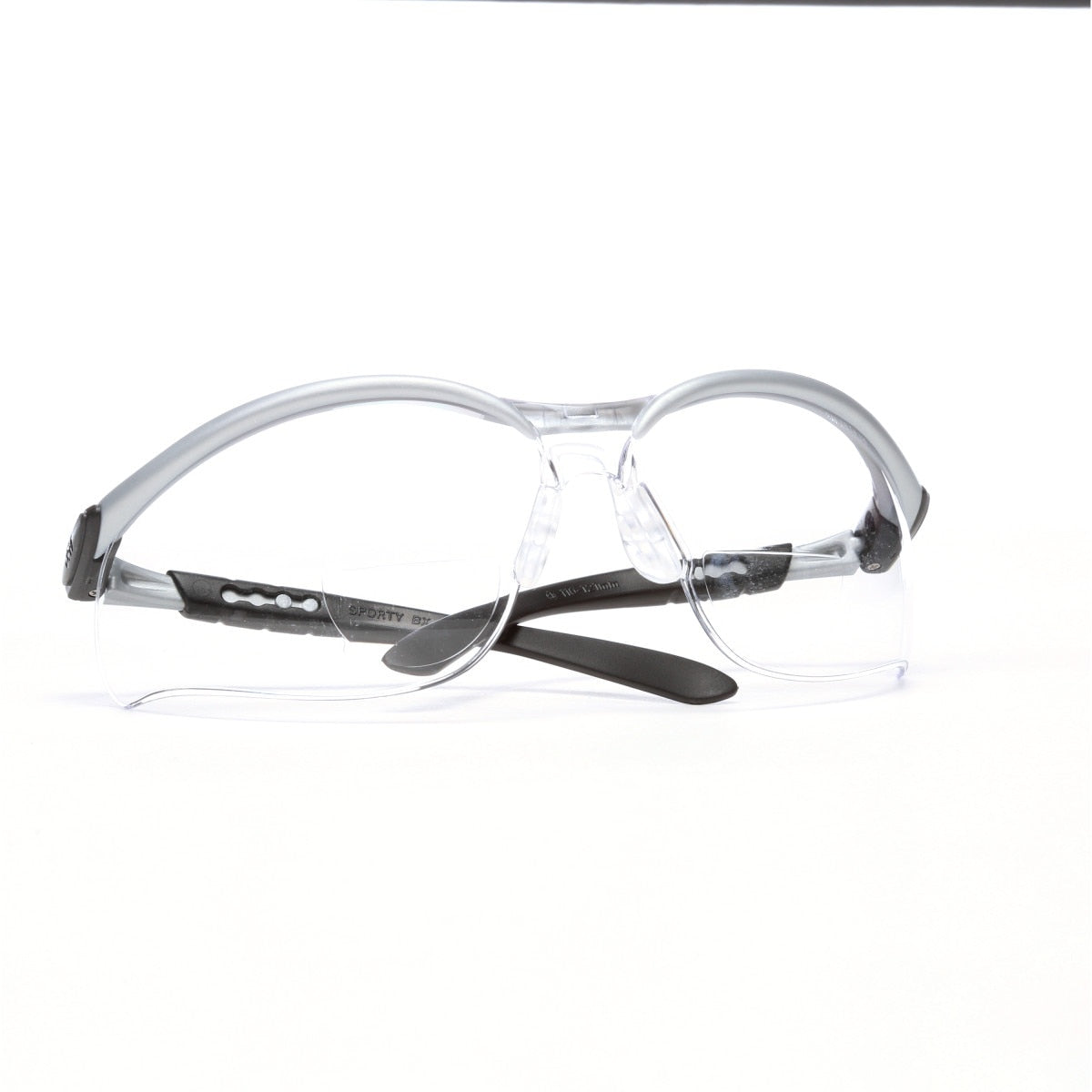 3M BX Reader Safety Glasses with +2.0 Diopter, ANSI Z87, Anti-Fog Anti-Scratch Clear Lens, Silver Frame, Adjustable Temples and Lens Angle (11375-00000-20) (7000052794) (1 Pair) (20 Pack) - 4