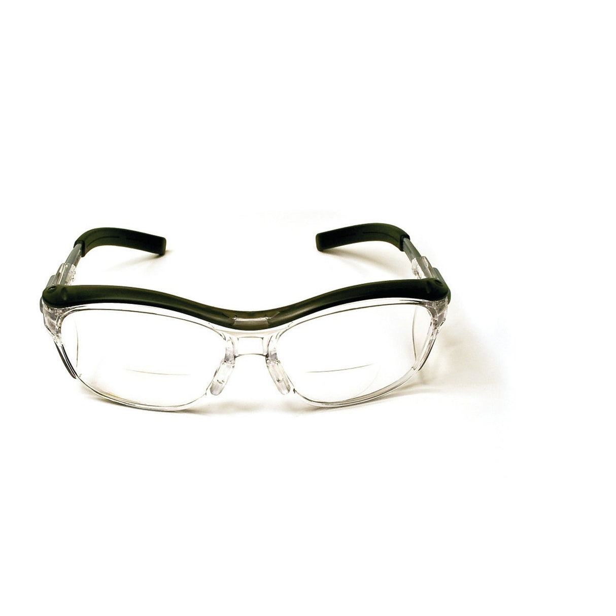 3M 11434-00000-20 Safety Glasses with Readers, Nuvo Protective Eyewear, +1.5 Diopter, Clear Lens, Retro Gray Frame, Soft Nose Bridge, Side Shields, ANSI Z87.1 (7000052797) (20 Pack) - 2