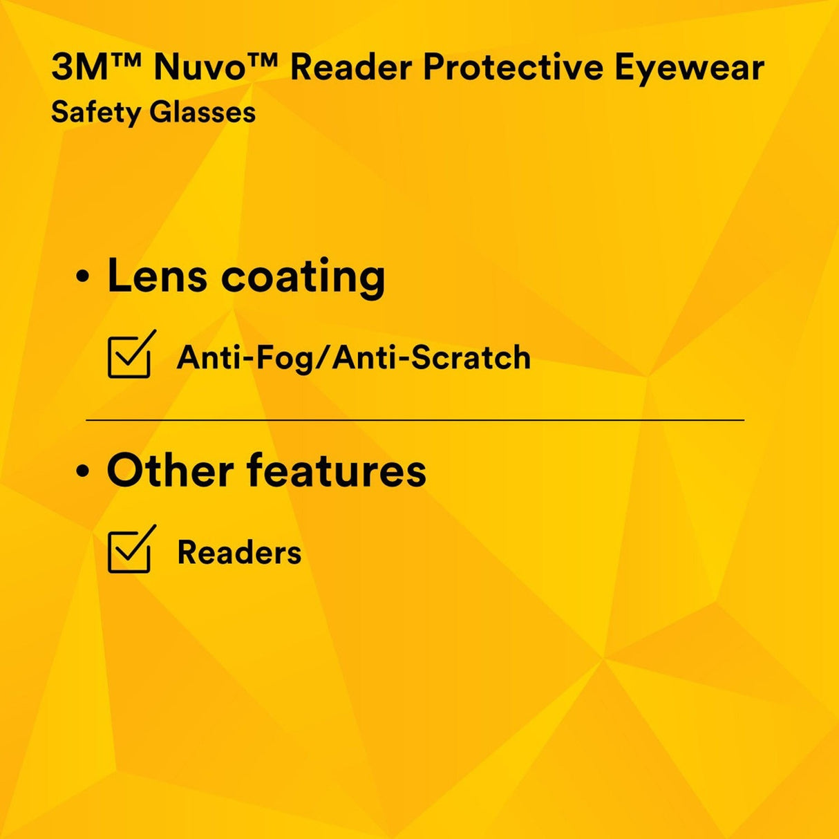 3M 11435-00000-20 Nuvo Reader Safety Glasses, 2.0 Diopter, Clear Lens, Gray Half-Frame, Side Shields, ANSI Z87.1 (7000052798) (20 Pack) - 8
