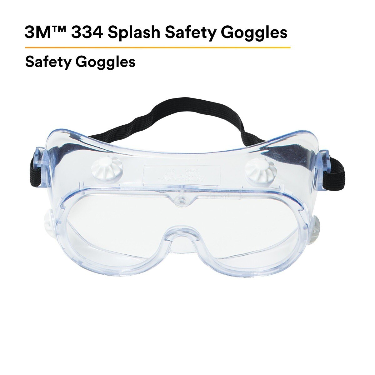 3M 40660-00000-10 Safety Splash Goggle 334 Clear Lens (7000052836) (10 Pack) - 2