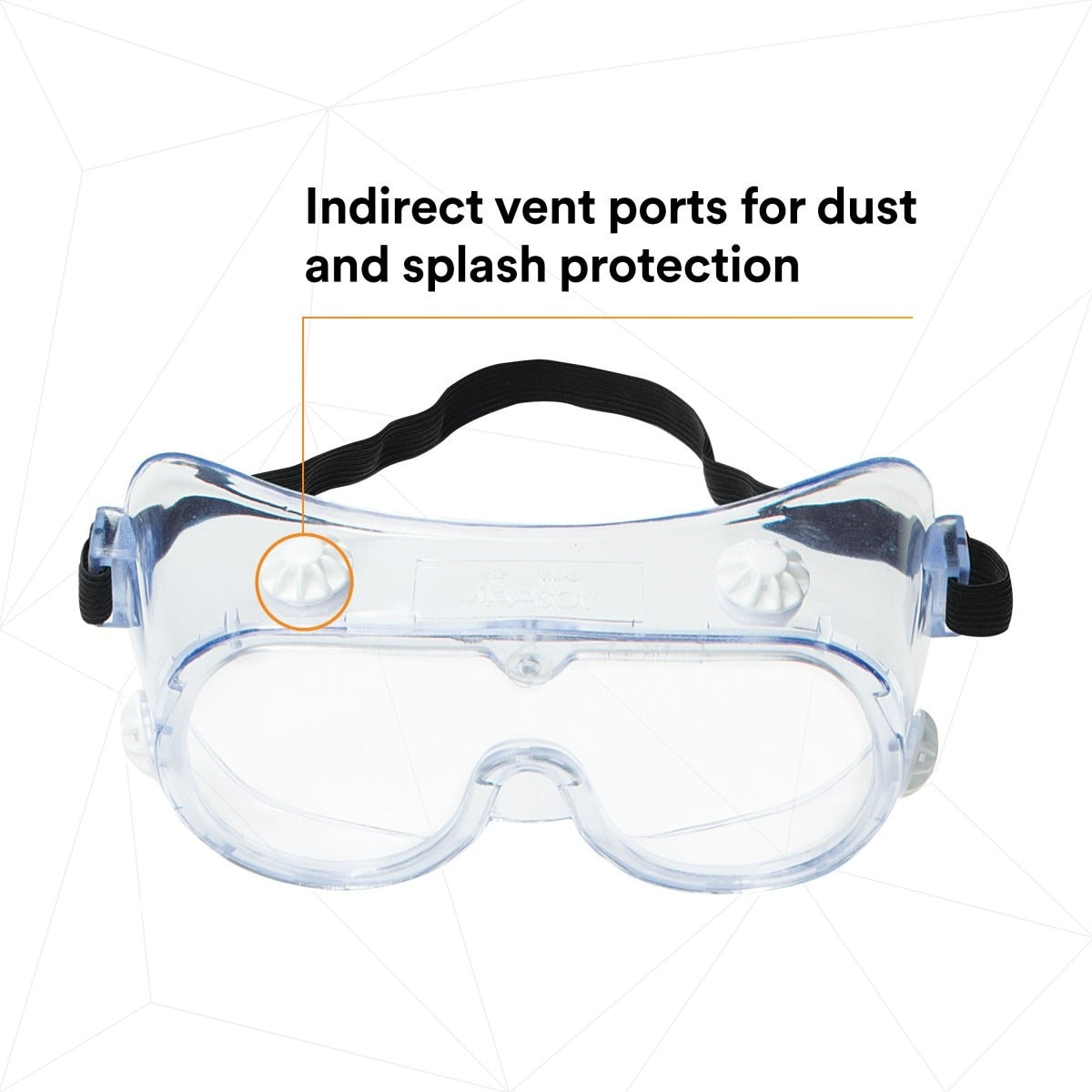 3M 40660-00000-10 Safety Splash Goggle 334 Clear Lens (7000052836) (10 Pack) - 3
