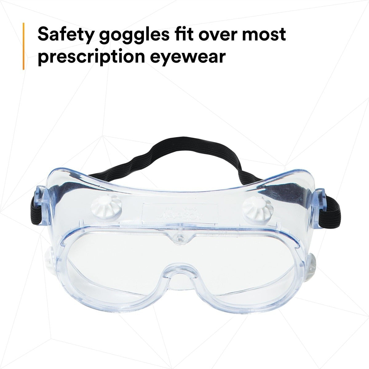 3M 40660-00000-10 Safety Splash Goggle 334 Clear Lens (7000052836) (10 Pack) - 7