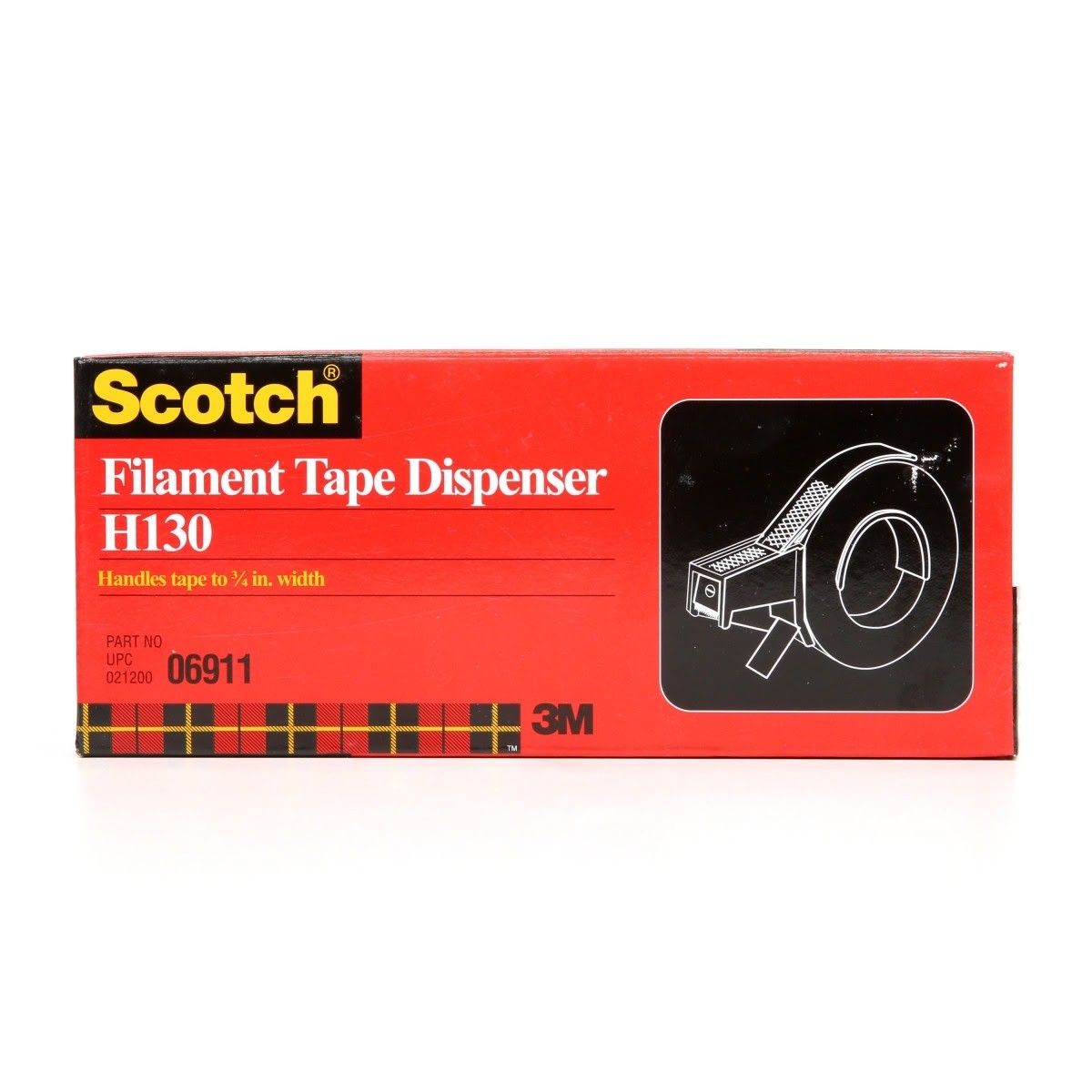 3M H130 Scotch Filament Tape Hand Dispenser, 3/4 in (7000055436) (6 Pack) - 2