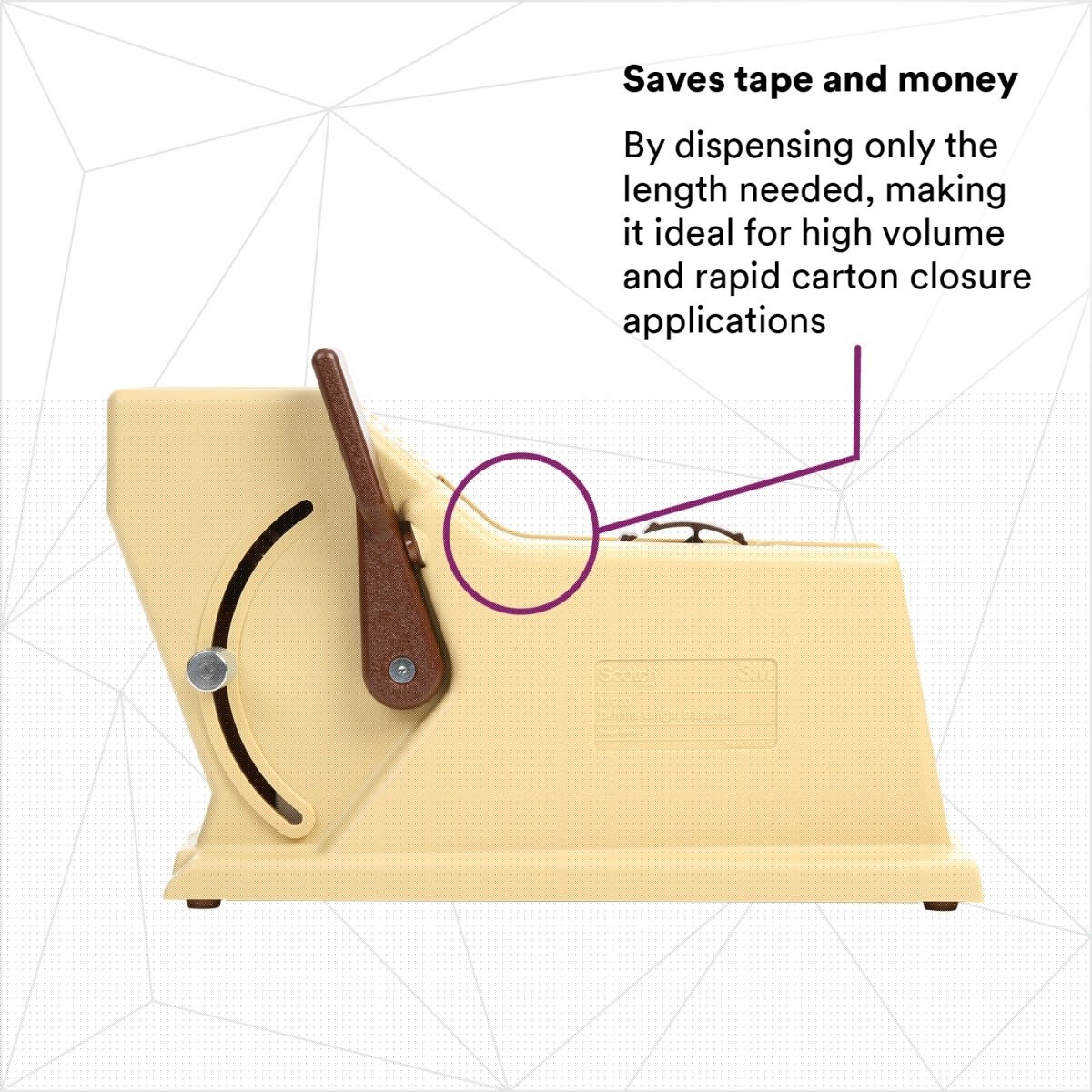 3M M920 Scotch Definite Length Tape Dispenser, 1 in, Putty, 3 in Core (7000056552) - 4