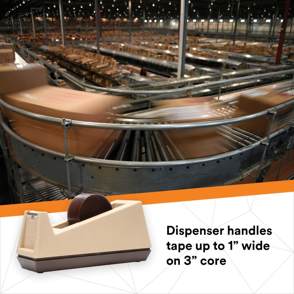 3M C25 Scotch Heavy Duty Tape Dispenser, Weighted Base, Rubber Base, 3 in Core, Holds Tape Up to 1 in Wide, Putty Beige (7000056837) - 8