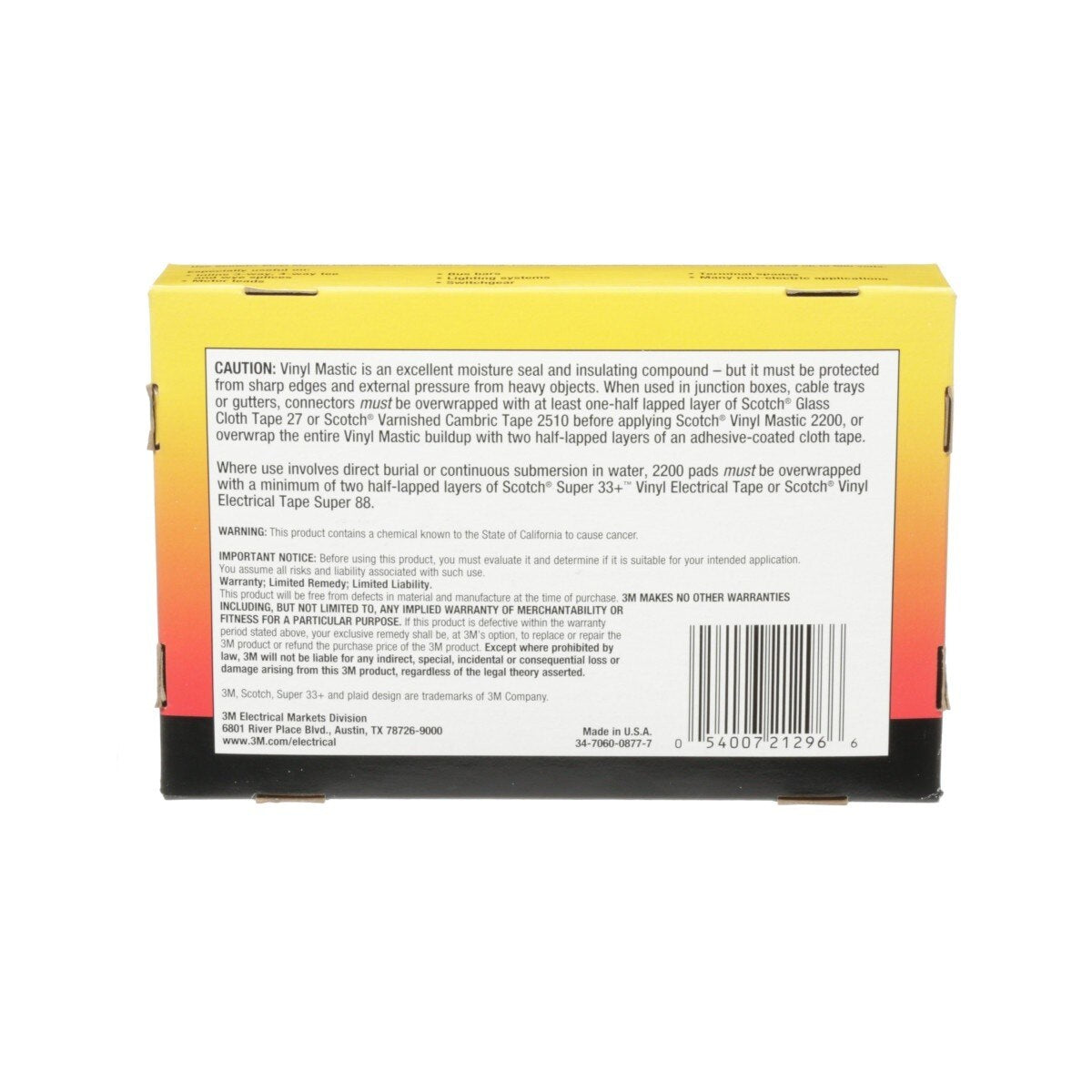 3M 2200-3.25X4.5IN Scotch Vinyl Mastic Pad Black 3-1/4 in x 4-1/2 in (7000057773) (10 Pack) - 3