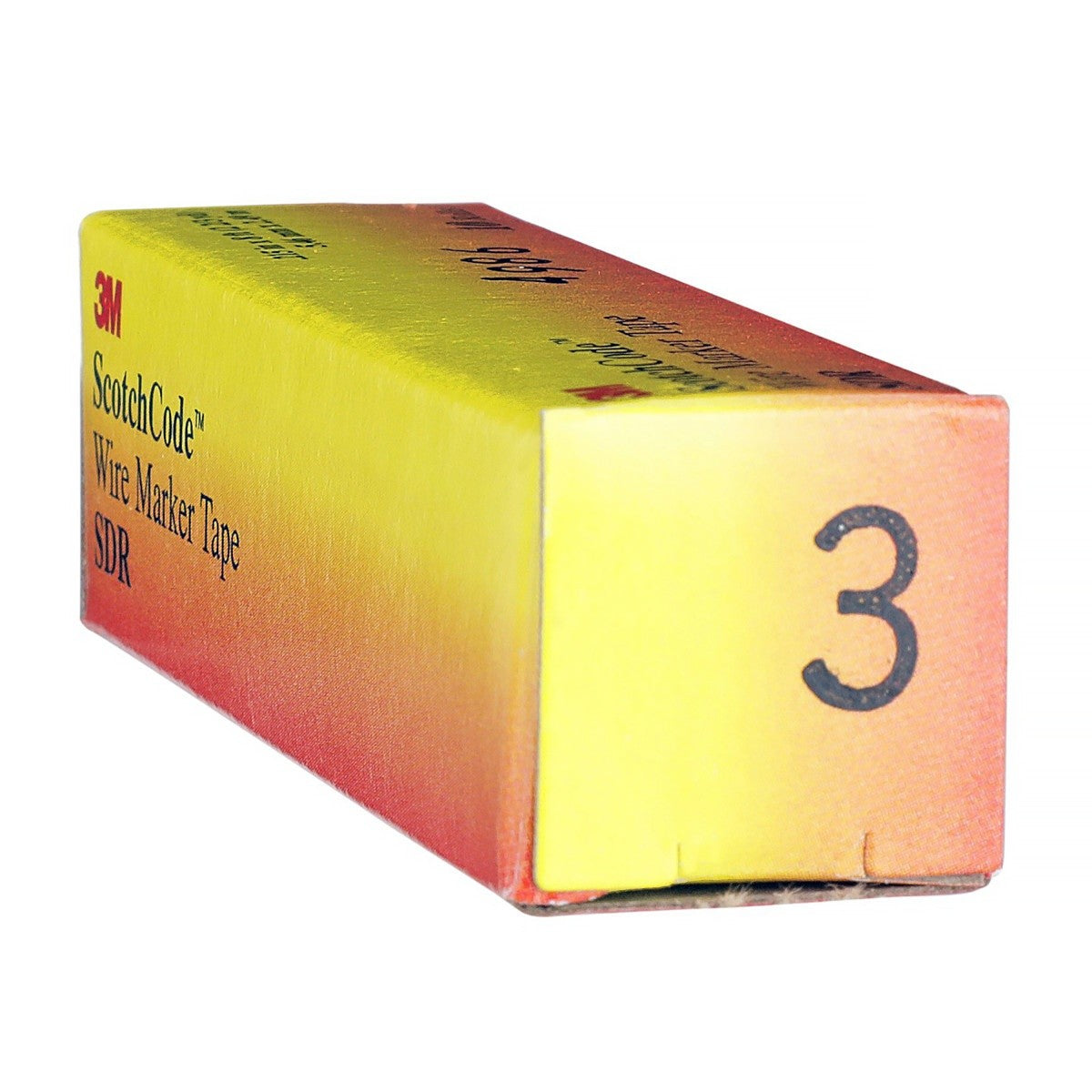 3M SDR-3 Wire Marker Tape Refill Roll, Pre-Printed Number 3, White (7000058257) (10 Pack) - 6