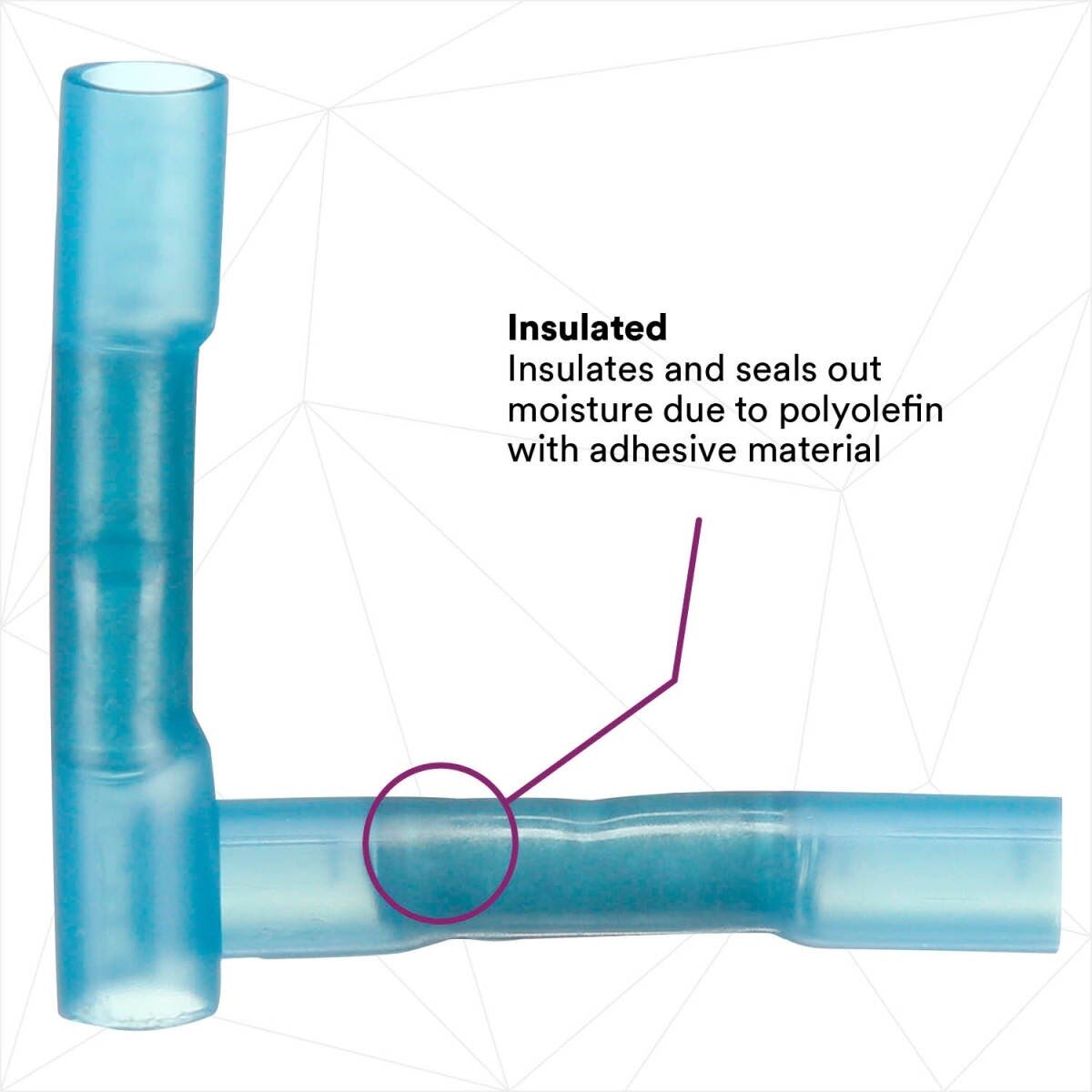 3M MH14BCX Scotchlok Butt Connector Heatshrink, built-in wire stop for correct positioning (7000058840) (125 Pack) - 6