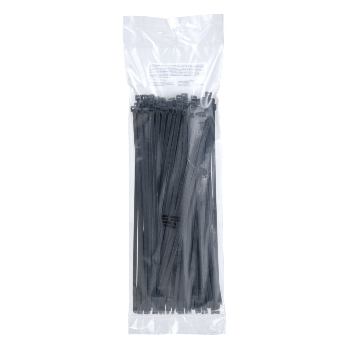 3M CT11BK50-C Cable Tie, Nylon 6/6, Black, 11 in, 50 lb Tensile Strength, Curved Tip (7000058850) (1000 Pack) - 5
